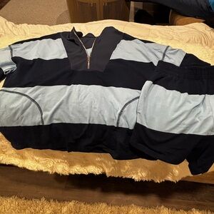 Amazon Blue and Black Striped Women's Set